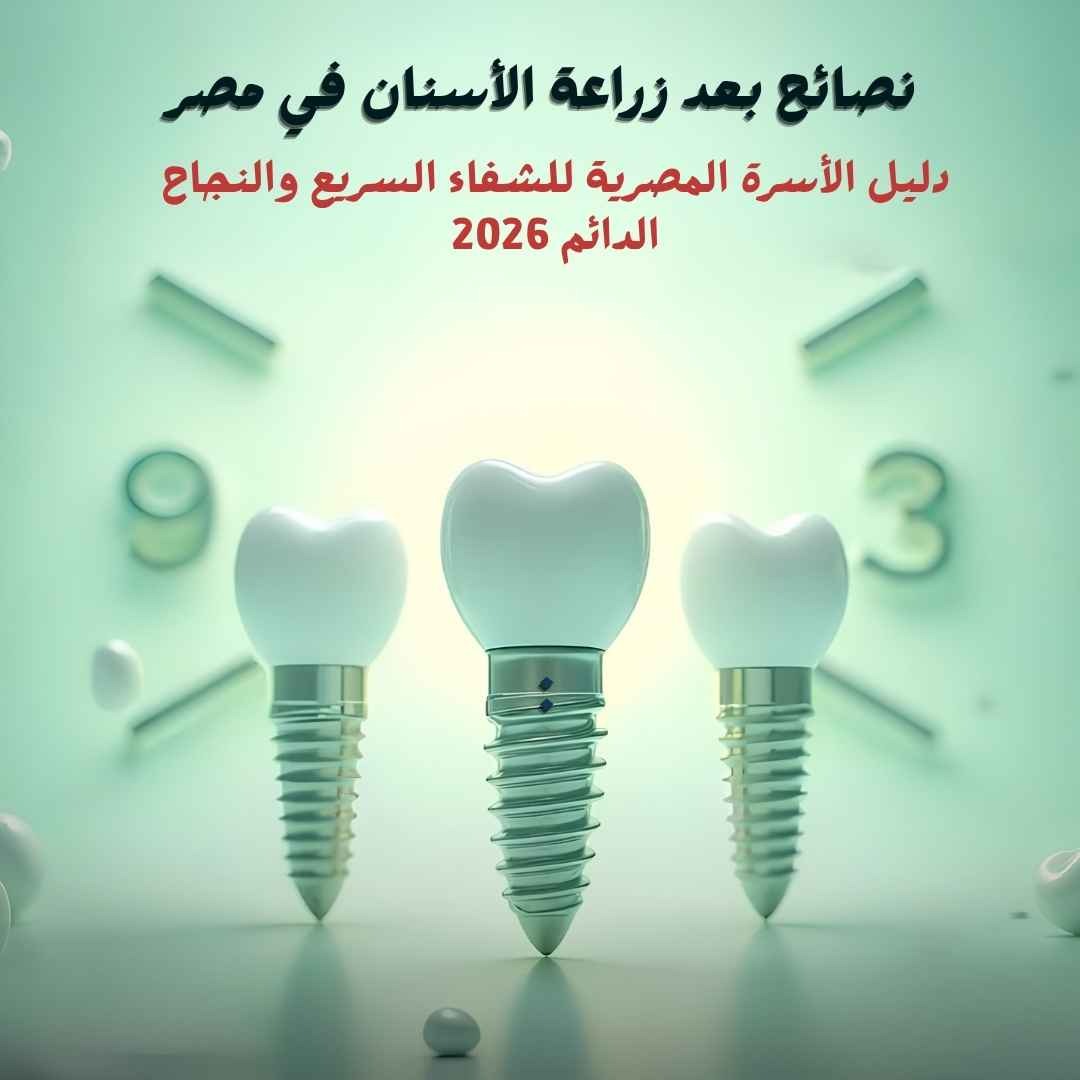 نصائح بعد زراعة الأسنان في مصر والعناية بالغرسة